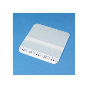 Steril transparent filmforbinding med afrundede hjørner og peel-strip