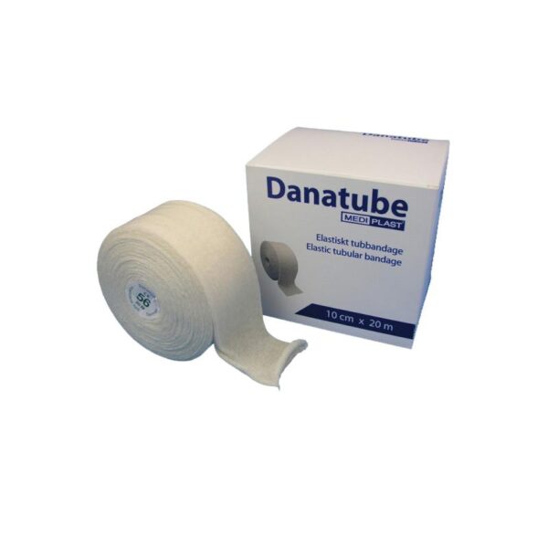 Danatube elastisk tubebandage – rulle med 10 cm x 20 m i æske